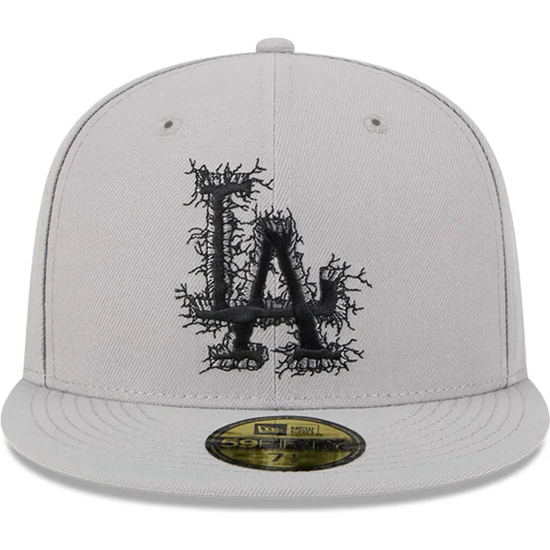 petten-plat-grijs-fitted-59fifty-cracked-van-los-angeles-dodgers-mlb-van-new-era