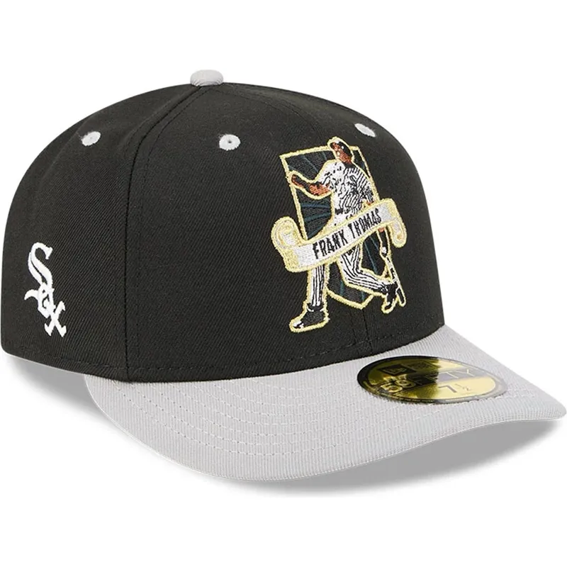 petten-gebogen-zwart-fitted-59fifty-player-frank-thomas-van-chicago-white-sox-mlb-van-new-era