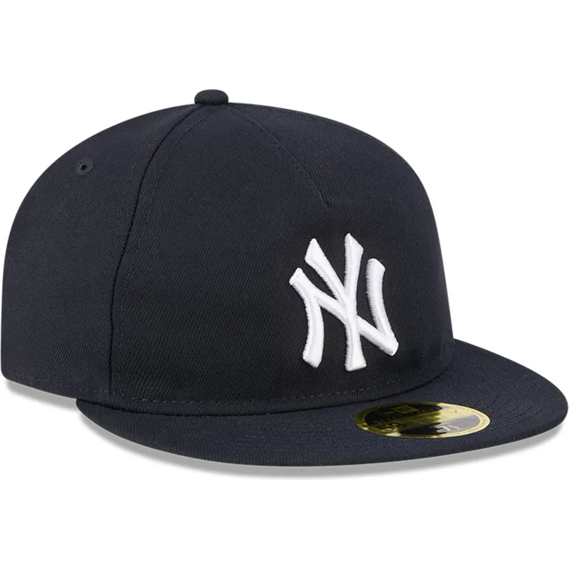 petten-plat-marineblauw-fitted-59fifty-retro-crown-a-frame-easy-van-new-york-yankees-mlb-van-new-era