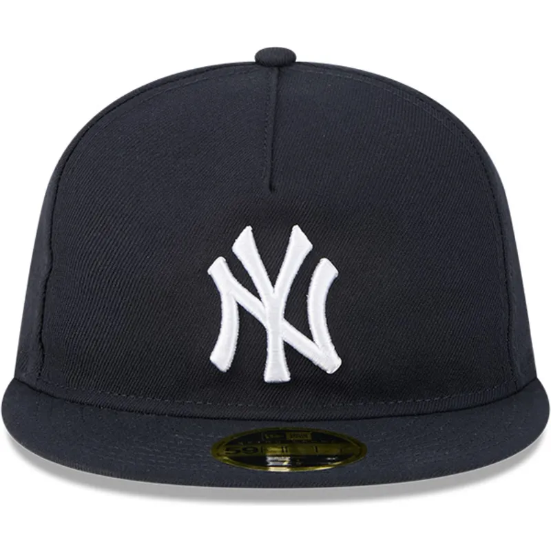 petten-plat-marineblauw-fitted-59fifty-retro-crown-a-frame-easy-van-new-york-yankees-mlb-van-new-era