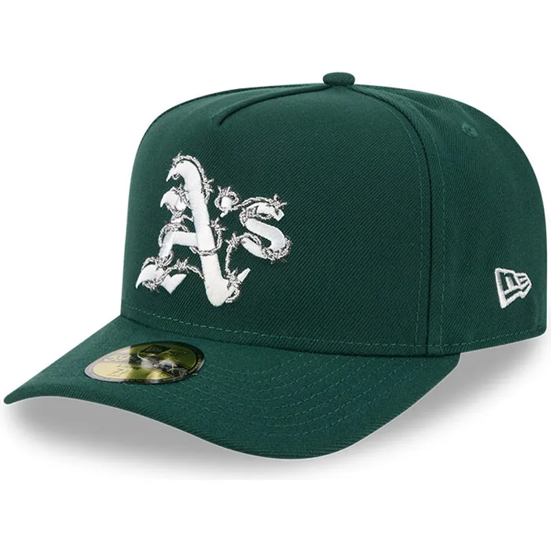 petten-gebogen-groen-fitted-59fifty-a-frame-wired-van-oakland-athletics-mlb-van-new-era
