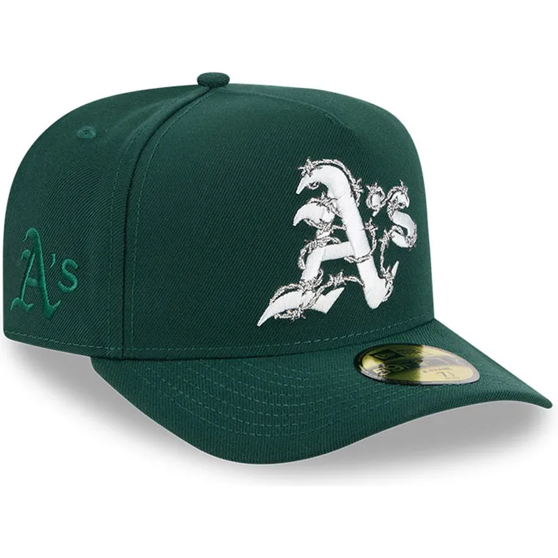 petten-gebogen-groen-fitted-59fifty-a-frame-wired-van-oakland-athletics-mlb-van-new-era