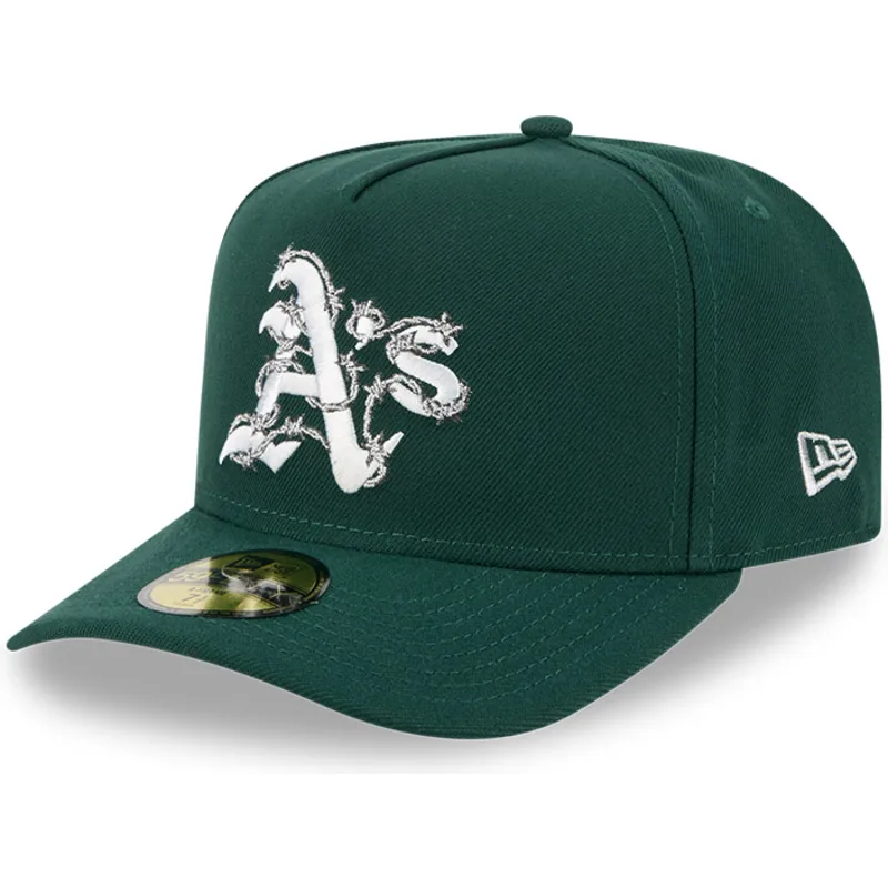 petten-gebogen-groen-fitted-59fifty-a-frame-wired-van-oakland-athletics-mlb-van-new-era