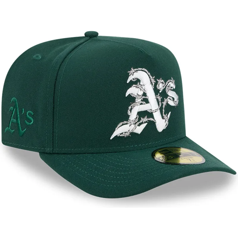 petten-gebogen-groen-fitted-59fifty-a-frame-wired-van-oakland-athletics-mlb-van-new-era
