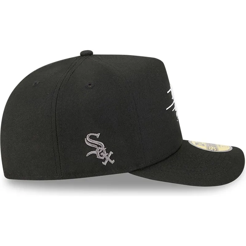 petten-gebogen-zwart-fitted-59fifty-a-frame-cartoon-van-chicago-white-sox-mlb-van-new-era