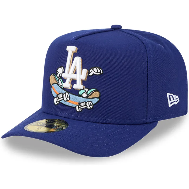 petten-gebogen-blauw-fitted-59fifty-a-frame-cartoon-van-los-angeles-dodgers-mlb-van-new-era