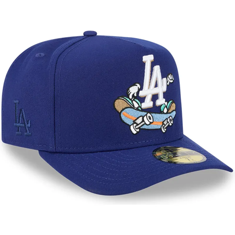 petten-gebogen-blauw-fitted-59fifty-a-frame-cartoon-van-los-angeles-dodgers-mlb-van-new-era