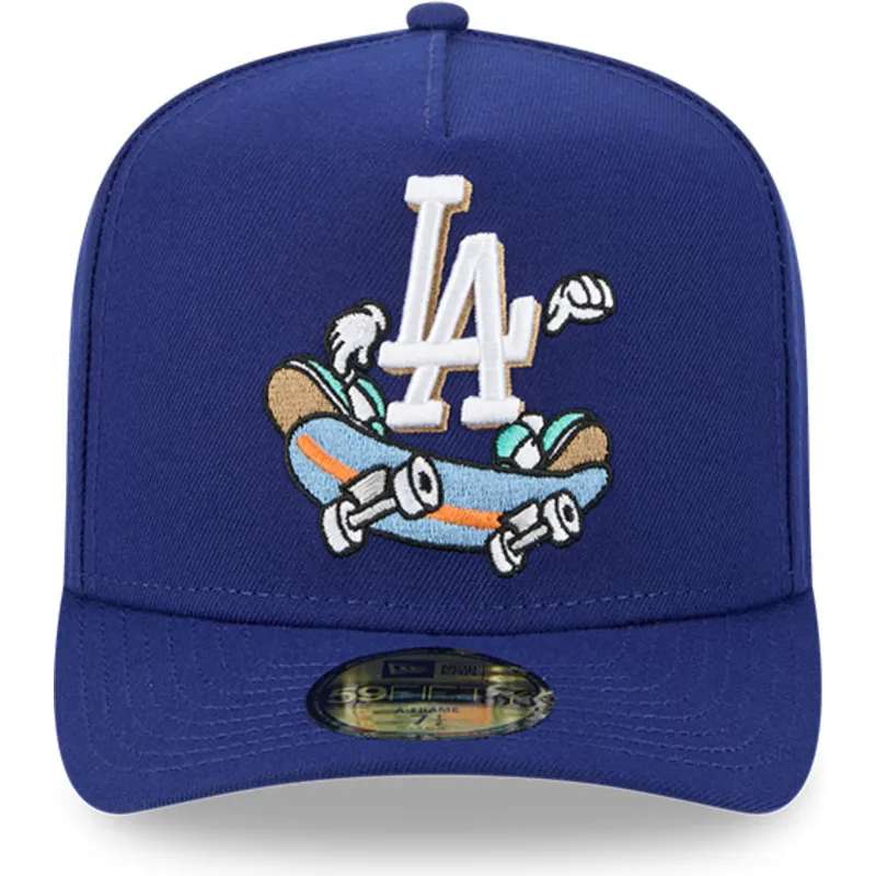 petten-gebogen-blauw-fitted-59fifty-a-frame-cartoon-van-los-angeles-dodgers-mlb-van-new-era