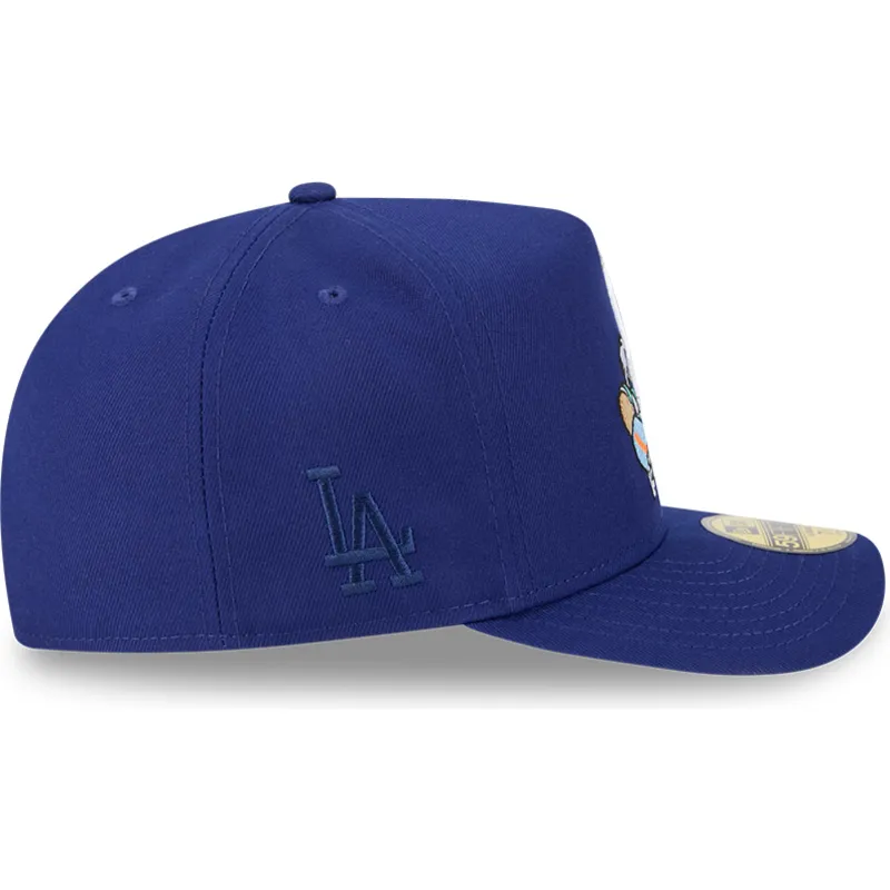 petten-gebogen-blauw-fitted-59fifty-a-frame-cartoon-van-los-angeles-dodgers-mlb-van-new-era