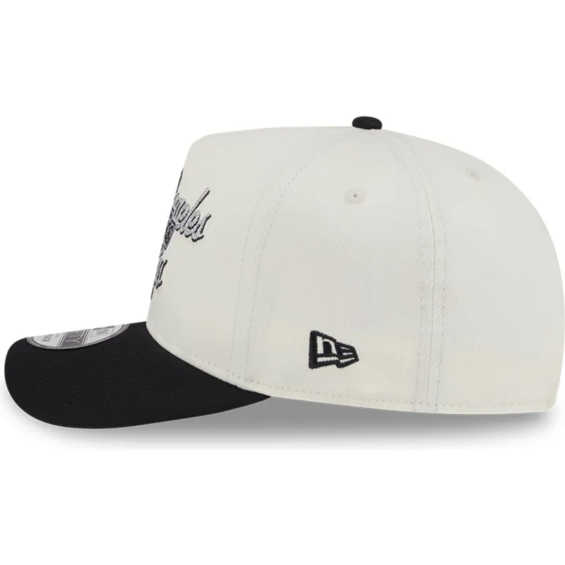 petten-gebogen-beige-snapback-9fifty-a-frame-chainstitch-van-los-angeles-kings-nhl-van-new-era