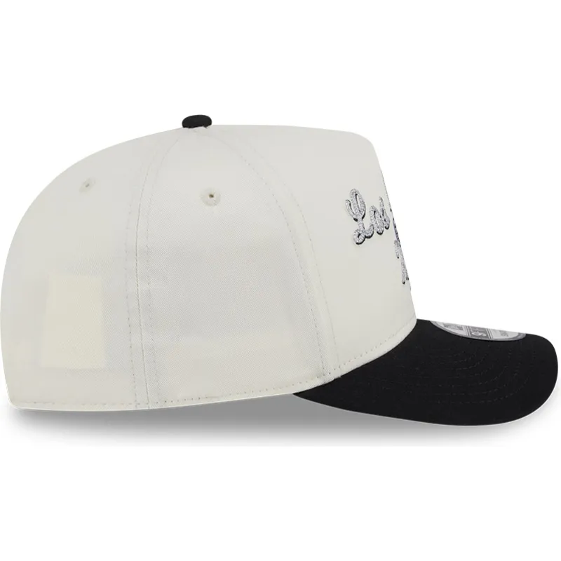 petten-gebogen-beige-snapback-9fifty-a-frame-chainstitch-van-los-angeles-kings-nhl-van-new-era