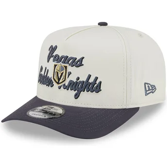 Petten gebogen beige snapback 9FIFTY A Frame Chainstitch van Vegas Golden Knights NHL van New Era