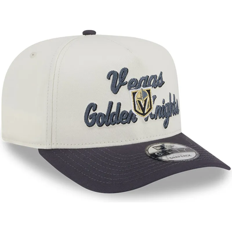 petten-gebogen-beige-snapback-9fifty-a-frame-chainstitch-van-vegas-golden-knights-nhl-van-new-era