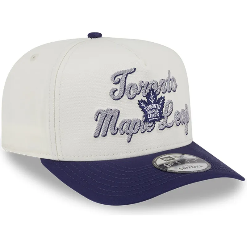petten-gebogen-beige-snapback-9fifty-a-frame-chainstitch-van-toronto-maple-leafs-nhl-van-new-era