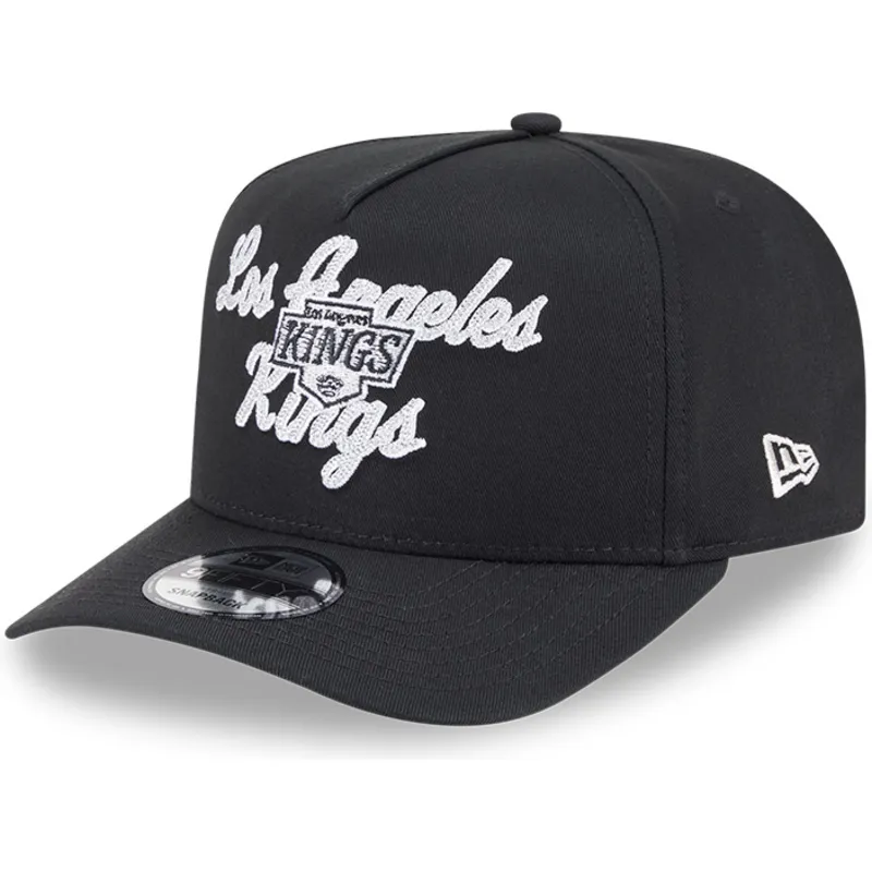 petten-gebogen-zwart-snapback-9fifty-a-frame-chainstitch-van-los-angeles-kings-nhl-van-new-era
