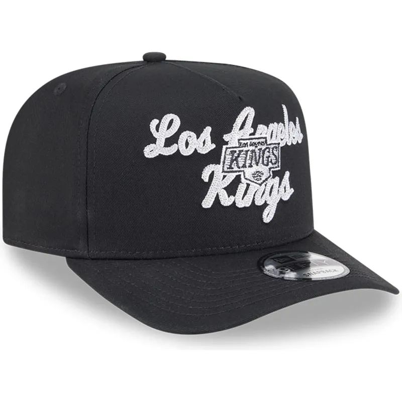 petten-gebogen-zwart-snapback-9fifty-a-frame-chainstitch-van-los-angeles-kings-nhl-van-new-era