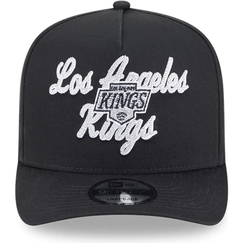 petten-gebogen-zwart-snapback-9fifty-a-frame-chainstitch-van-los-angeles-kings-nhl-van-new-era