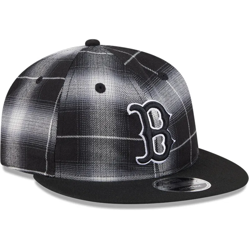 petten-plat-zwart-snapback-9fifty-retro-crown-plaid-van-boston-red-sox-mlb-van-new-era