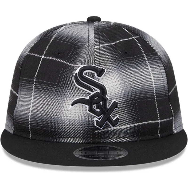 petten-plat-zwart-snapback-9fifty-retro-crown-plaid-van-chicago-white-sox-mlb-van-new-era