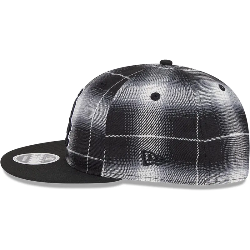 petten-plat-zwart-snapback-9fifty-retro-crown-plaid-van-chicago-white-sox-mlb-van-new-era