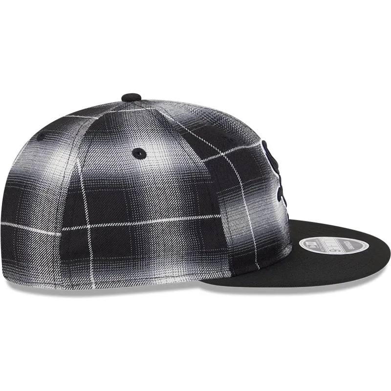 petten-plat-zwart-snapback-9fifty-retro-crown-plaid-van-chicago-white-sox-mlb-van-new-era