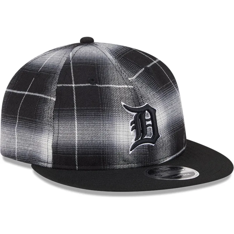 petten-plat-zwart-snapback-9fifty-retro-crown-plaid-van-detroit-tigers-mlb-van-new-era