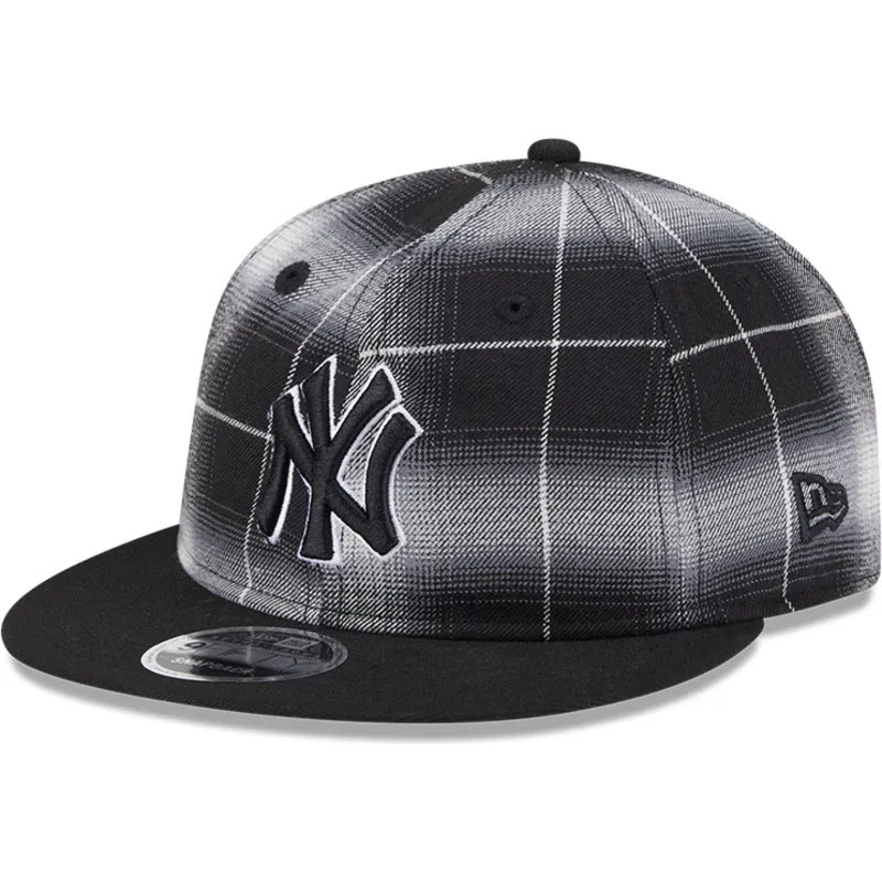 petten-plat-zwart-snapback-9fifty-retro-crown-plaid-van-new-york-yankees-mlb-van-new-era