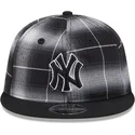 petten-plat-zwart-snapback-9fifty-retro-crown-plaid-van-new-york-yankees-mlb-van-new-era