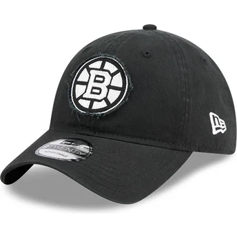 Petten gebogen zwart verstelbaar 9TWENTY Stamp van Boston Bruins NHL van New Era