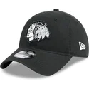 petten-gebogen-zwart-verstelbaar-9twenty-stamp-van-chicago-blackhawks-nhl-van-new-era
