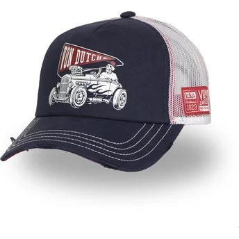 Petten gebogen marineblauw snapback CREW26 van Von Dutch