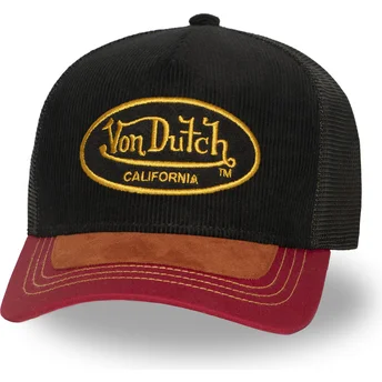 Petten gebogen zwart snapback SHIELD03 van Von Dutch