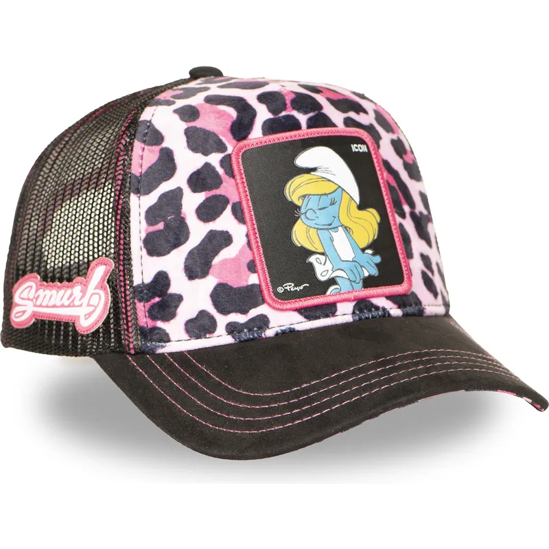 petten-gebogen-luipaard-snapback-rosa-smu-leop-smurfin-de-smurfen-van-capslab