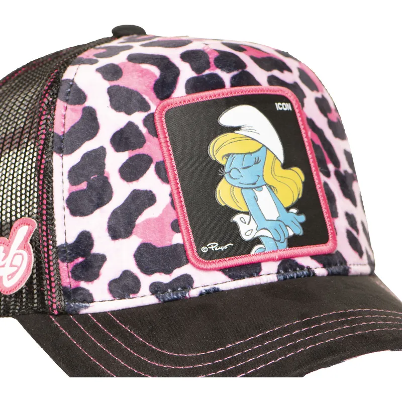 petten-gebogen-luipaard-snapback-rosa-smu-leop-smurfin-de-smurfen-van-capslab