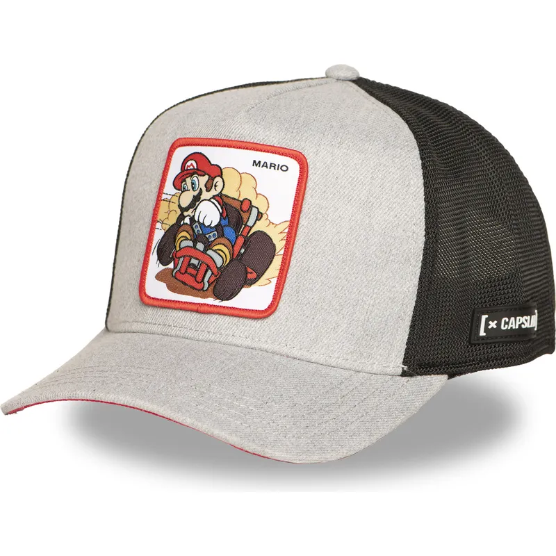 petten-gebogen-grijs-snapback-kart-smk3-vro-bros-mario-super-mario-bros-van-capslab petten-gebogen-grijs-snapback-kart-smk3-vro-bros-mario-super-mario-bros-van-capslab
