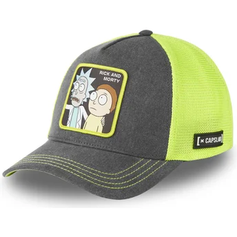 Petten gebogen grijs snapback REM6 LOO Rick en Morty van Capslab