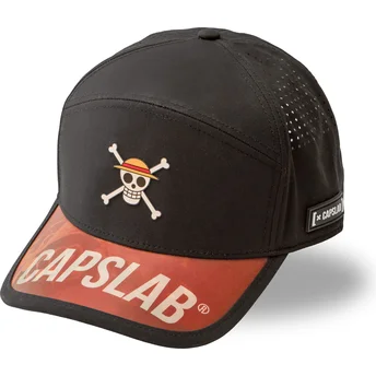 Petten gebogen zwart verstelbaar OP6 PIR Straw Hat Pirates One Piece van Capslab