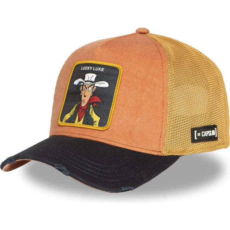 petten-gebogen-oranje-snapback-lck2-lob-lucky-luke-van-capslab