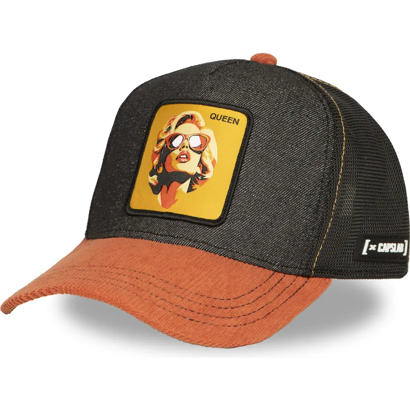 petten-gebogen-zwart-snapback-queen-fam-que-marilyn-monroe-beroemdheden-van-capslab
