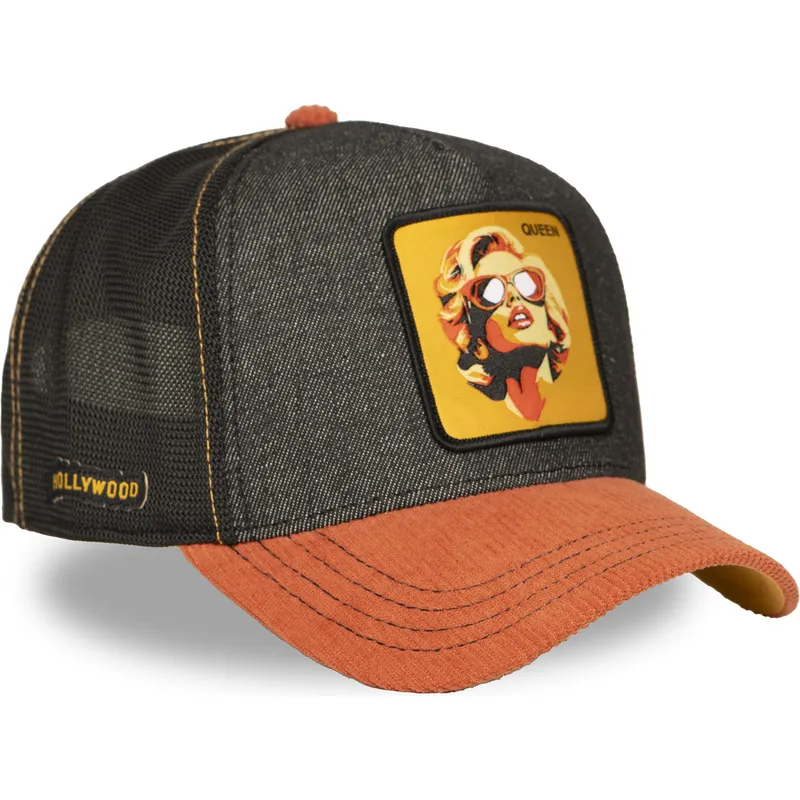 petten-gebogen-zwart-snapback-queen-fam-que-marilyn-monroe-beroemdheden-van-capslab