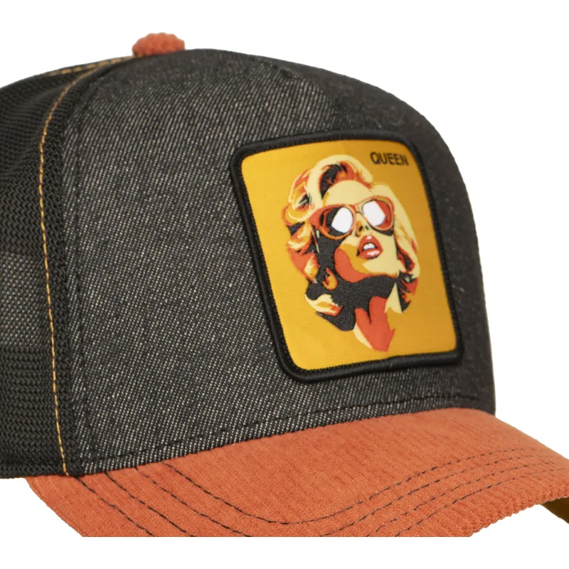 petten-gebogen-zwart-snapback-queen-fam-que-marilyn-monroe-beroemdheden-van-capslab