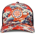 petten-gebogen-meerkleurig-snapback-koi-watching-club-hft-van-djinns