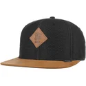 petten-plat-zwart-snapback-honey-knit-van-djinns