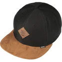 petten-plat-zwart-snapback-honey-knit-van-djinns