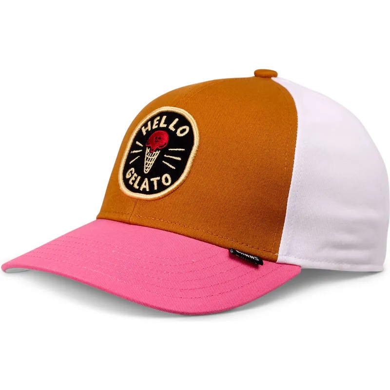 petten-gebogen-meerkleurig-snapback-voor-kinderen-food-gelato-basic-van-djinns