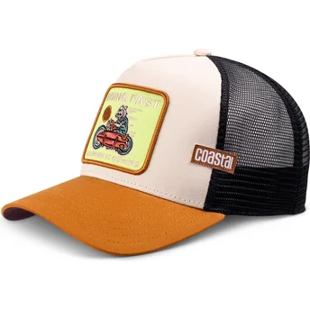 Petten gebogen bruin snapback Riding Fast HFT van Coastal