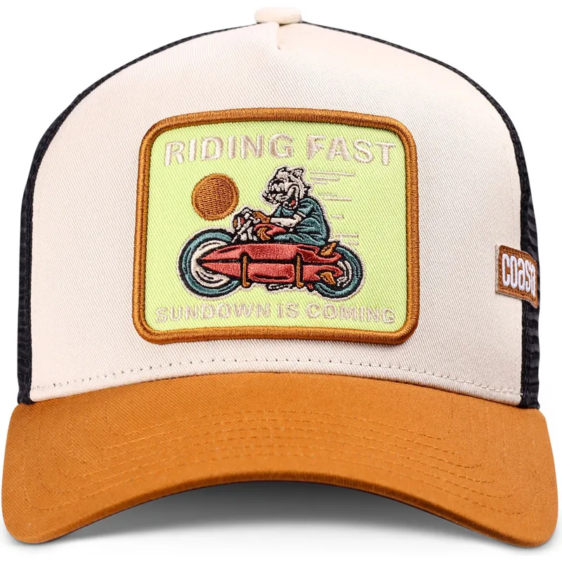petten-gebogen-bruin-snapback-riding-fast-hft-van-coastal petten-gebogen-bruin-snapback-riding-fast-hft-van-coastal