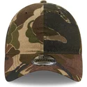 petten-gebogen-camouflage-verstelbaar-9twenty-brushed-cotton-three-looms-woodland-van-new-era