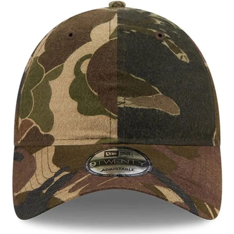 petten-gebogen-camouflage-verstelbaar-9twenty-brushed-cotton-three-looms-woodland-van-new-era