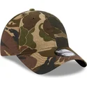 petten-gebogen-camouflage-verstelbaar-9twenty-brushed-cotton-three-looms-woodland-van-new-era